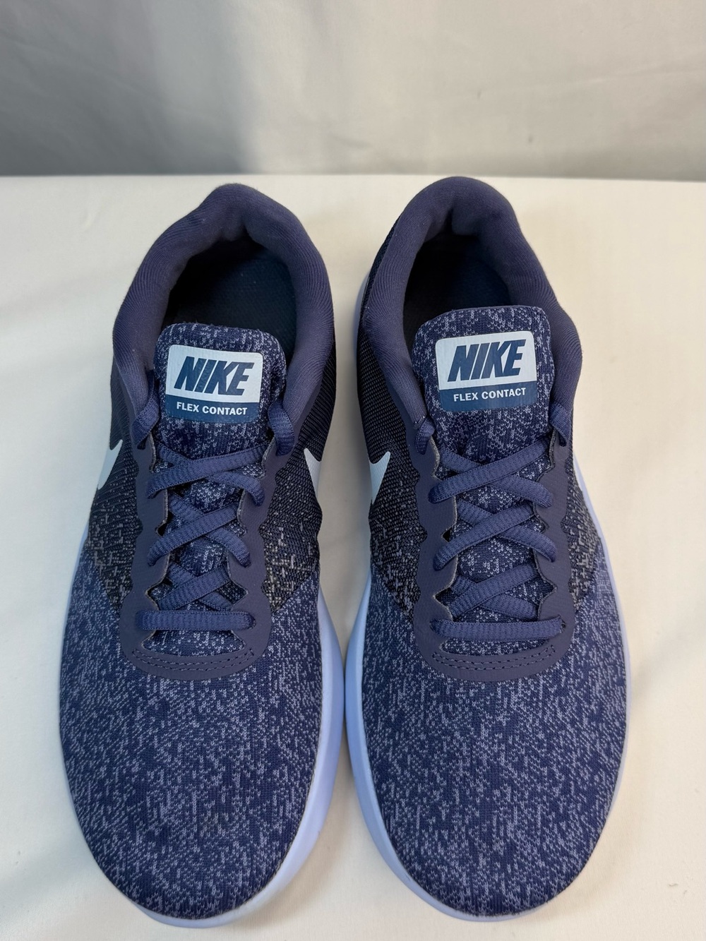 Nike Flex Contact Blue Mesh Running Shoes 908995-405 Women's Size 8 EUC